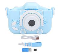 Kids Digital Camera 12MP Dual Lens with 2.0 Inch IPS Screen, Eye Protection LCD, Soft Silicone Body, 32GB Memory Card Included, for Children Ages 1-3 (Blue)