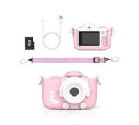 Kids Digital Camera 16MP Photo & 1080p Video Resolution myFirst Camera 3 with Selfie & Macro Lens Memory Card Storage up to 32GB, Includes Shockproof Case for Kids Age 4-15 (Pink)