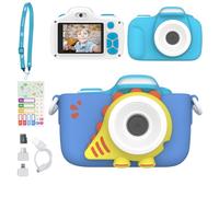 Kids Digital Camera 16MP Photo & 1080p Video Resolution myFirst Camera 3 with Selfie & Macro Lens Memory Card Storage up to 32GB, Includes Shockproof Case for Kids Age 4-15 (Blue)