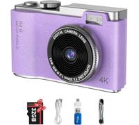 Kids Digital Camera,Children Camera Gift with 32GB SD Card, 16X Zoom, HD Video Compact Small Camera for Kids Boys Girls,Perfect Christmas & Birthday (Purple)