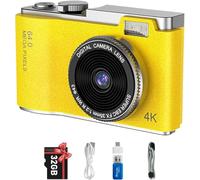 Kids Digital Camera,Children Camera Gift with 32GB SD Card, 16X Zoom, HD Video Compact Small Camera for Kids Boys Girls,Perfect Christmas & Birthday (Yellow)