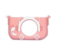 Kids Digital Camera Cover - Playful Cartoon Feline Design Protective Case, Durable Outer Case for Video Action Recording Equipment Device