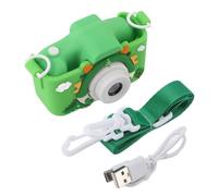 Kids Digital Camera Cute Cartoon Dinosaur Design 2.0 Inch HD IPS Screen Dual Cameras Photo Video Recording Puzzle Games Music Playback Selfie Camera for Boys Girls Aged 3 12 (Green)