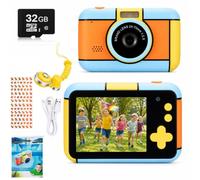 Kids Digital Camera with 32G Card, Gifts for Boys Girls Beginners Age 4-12