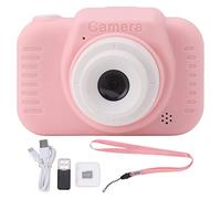 Kids Digital Camera with 8X Zoom, AI Facial Recognition, Dual Lens, USB Rechargeable (Pink)