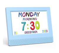 Kids Digital Clock, 7" Large LED Time Display Children's Sleep Trainer, Eye-Caring Digital Clock for Girls Boys Bedrooms Bedside, 17 Alarm Clock Settings Easy to Use Kids Birthday Gift