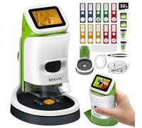 Kids Digital Microscope 1000X Portable Handheld Pocket Miniscope with 4K 2" Screen & Detachable Stand, Slides Kit & 32GB Card, STEM Science Toy Gift for Boys Girls Ages 6-12