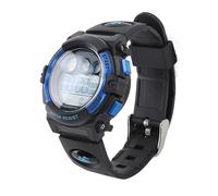 Kids Digital Sport Watch, Kids Electronic Wrist Watch Waterproof Outdoor Watches Multi Functional LED Luminous (Black Shell Blue Circle
