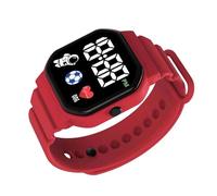 Kids Digital Wrist Watch - 43mm Silicone Sports Watch, with LED Display, Waterproof Electronic Timer | Comfortable Activity Time Tracker Juveni, red, Consulte la descripción
