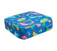 Kids Dining Chair Booster Seat Cushion, 34x34x9.2cm (13.4x13.4x3.6in), Thickened High-Density Sponge, Removable & Washable Canvas Cover, Non-Slip Base