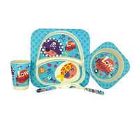 Kids Dinnerware 5 Piece Set Includes Plate, Bowl, Tumbler and Utensil Tableware- Dishwasher Safe Non-BPA Made of Durable Material and Perfect for Kids Toddlers Children