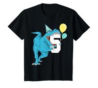 Kids Dinosaur 5th Birthday Boy 5 Five Year Old T-Shirt
