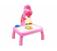 Kids Dinosaur Drawing Projector Painting Table Toy with Light, Easy Trace & Draw Art Set, Educational Creative Learning Toy for Boys & Girls Age 3+ (Pink)