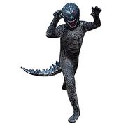 Kids Dinosaur Halloween Cosplay Costume King of The Monsters Jumpsuit Tail With Mask Child 4-12 Years (140, Style 1)