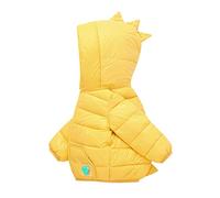 Kids Dinosaur Puffer Jackets with Pocket Zip up Toddler Baby Boys Girls Winter Warm Cute Solid Dinosaur Padded Coats Outerwear Travel Essentials Hooded Jacket Outwear Toddlers Coat for Children