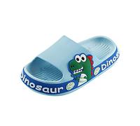 Kids Dinosaur Sandals UK Deals Boys Girls Anti-Slip Pool Sliders for Children Non-slip Soft-soled Beach Flip Flops Rainbow Striped Pool Slippers Summer Slides Bathroom Footwear for Indoor Outdoor