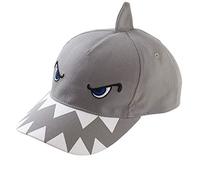 Kids Dinosaur Shark Dalmatian Unicorn 3D Baseball Peak Cap Summer Sun Hats UK Seller - Grey Shark -3-6 Years