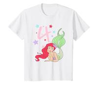 Kids Disney The Little Mermaid Ariel 4th Birthday T-Shirt