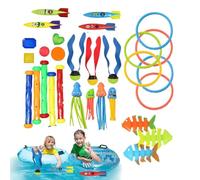 Kids Diving Toys, Toddler Swimming Game Set, Colorful Waterproof Diving Toy Set for Poolside, Family Fun, Beach, Swim Lessons