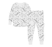 Kids DIY Hand Painted Colorable Tops and Pants Sets Girls Boys Funny Cartoon Coloring T-Shirt and Pants 2 Piece Set