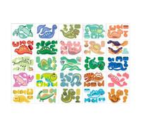 Kids, Diy Paper Puzzle, Creative Assembly Toy, 25 Piece Educational Jigsaw for Classroom Family Road Trip School Travel Stocking Stuffer Crafts Use, Brain Development Learning Fun
