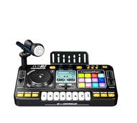 Kids DJ Disc Player Simulation Toy Musical Instrument Educational with Microphone for Beginners Ignite Your Child's Passion for Music (Black, 41X9X19.5cm)
