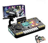 Kids DJ Mixer,Digital Audio Console With Microphone,Piano Keys,Lights, Interactive Music Keyboard Toy,Multi-Functional Dj Toy,Educational Interactive Musical Keyboard T-oy For Boys And Girls