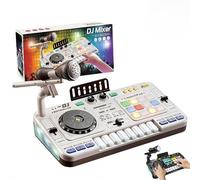 Kids DJ Mixer,Digital Audio Console With Microphone,Piano Keys,Lights, Interactive Music Keyboard Toy,Multi-Functional Dj Toy,Educational Interactive Musical Keyboard T-oy For Boys And Girls