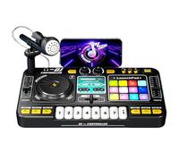 Kids Dj Mixer - Multi-Functional, Music Mixer Electric Toy, Dj Decks For With Microphone, Usb Charging Kids Keyboard Table With Lights | Interactive Music Keyboard Toy For Children