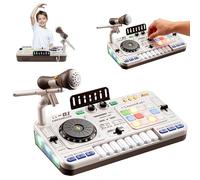 Kids DJ Mixer Table, Children's Mixer with Microphone, Light Effects, Game Mode, DJ Mixer Musical Instruments Can Be Connected via Bluetooth, Unlimited Music Library DJ Desk for Boys Girls 3+ Yes