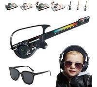 Kids DJ Mixer Table,Interactive DJ table with sound effects,Music Mixer Electric Toy With Microphone And Light,Digital Audio Control Console,Whack-a-Mole Game Dynamic Lighting Effects for Age 3+ (G)