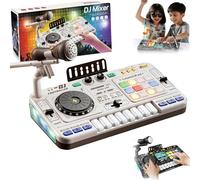 Kids DJ Mixer Toy DJ Table With Light and Keyboard for Party Educational Interactive Musical Toy, D-J Learning Keyboard Mixer Educational Gift For Boys And Girls