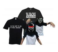 Kid's Do You Want to See My Ninja and Zombie Double Pack Flip T-Shirts (12-14, Black)