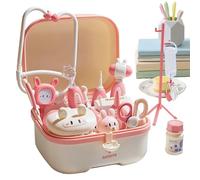 Kids Doctor Play Set - 48 Piece Pretend Medical Kit | Interactive Lights Sound Effects ABS Storage Box | Hospital Role Play Toy - Boys Girls Ages 4-6 Gift