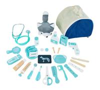 Kids Doctor Playset Imagination Playset, Veterinary Toy Pretend Kits for Doctors | Solid Wood Medical Kit 25 Pieces,Kid-Friendly Medical Kit with Portable Design, Gift for C