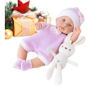 Kids Doll - 12 Inch Realistic Washable Full Body Toy with Bunny | Real Life Kids Dolls - for Family Friends Girls Youth Teens Daughter Nursery Birthdays Valentine's Day Home