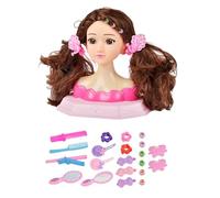 Kids Doll Head For Hair Styling - Girl's Doll Head Makeup Hairdressing Kit | Educational Pretend Play Set With Accessories For Creative Fun, Ideal Birthday Christmas Thanksgiving Children's Day