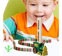 Kids Domino Train Set | Domino Train Blocks Set | Building and Stacking Toy, Automatic Blocks Laying Toy Gift for 3-8 Years Old Kids