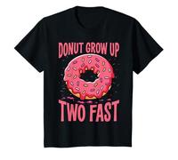 Kids Donut Grow Up Two Fast 2 Years Old Birthday Party T-Shirt