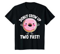 Kids Donut Grow Up Two Fast 2 Years Old Donut Birthday Party T-Shirt