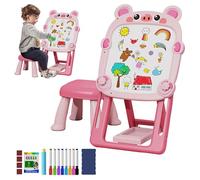 Kids Double Sided Drawing Board | Double Sided Drawing Board | Double Sided Chalkboard and Whiteboard | Kids Drawing Board, Kids Creative Drawing Easel, Double Sided Art Board for Kids