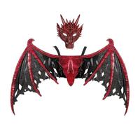 Kids Dragon Costume - Waterproof Foldable Wings Face Cover | Halloween Cosp