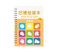 Kids Draw Practice Book Grooved Writing Tool Practical Grooved Drawing Book for Children Boys and Girls Children's Grooved Drawing Book