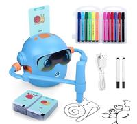 Kids Drawing Robot, Interactive Learning Toys, 4.92 Inch Educational Drawing Machine with Voice Guidance and 100 Cards, Smart Learning Robot, Step-By-Step Instructions with Fun Activity Mode