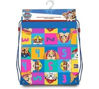 Kids Drawstring Backpack, Paw Patrol Swim Bag, Water Resistant Polyester, Adjustable Straps, 39.5x28cm, School Gym Beach Camping, 3+ Years