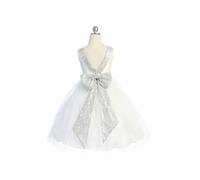 Kids Dreams Belle of the Ball Dress - Silver - 8 years