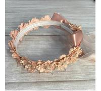 Kids Dreams Ribbon & Pearl Flower Crown - Various Colours - Blush