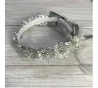 Kids Dreams Ribbon & Pearl Flower Crown - Various Colours - Silver