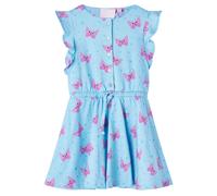 Kids' Dress with Buttons Sleeveless Blue 104
