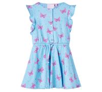Kids' Dress with Buttons Sleeveless Blue 116
